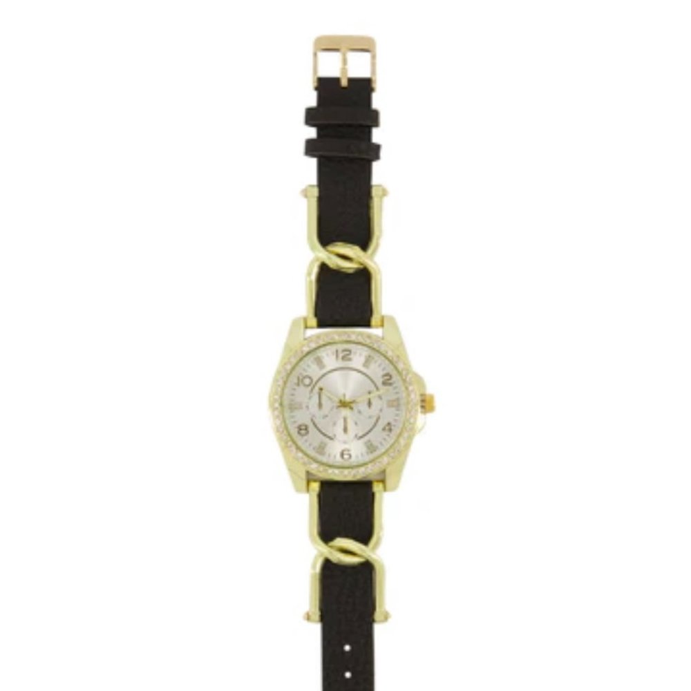 Round Trendy Watch with Bling
